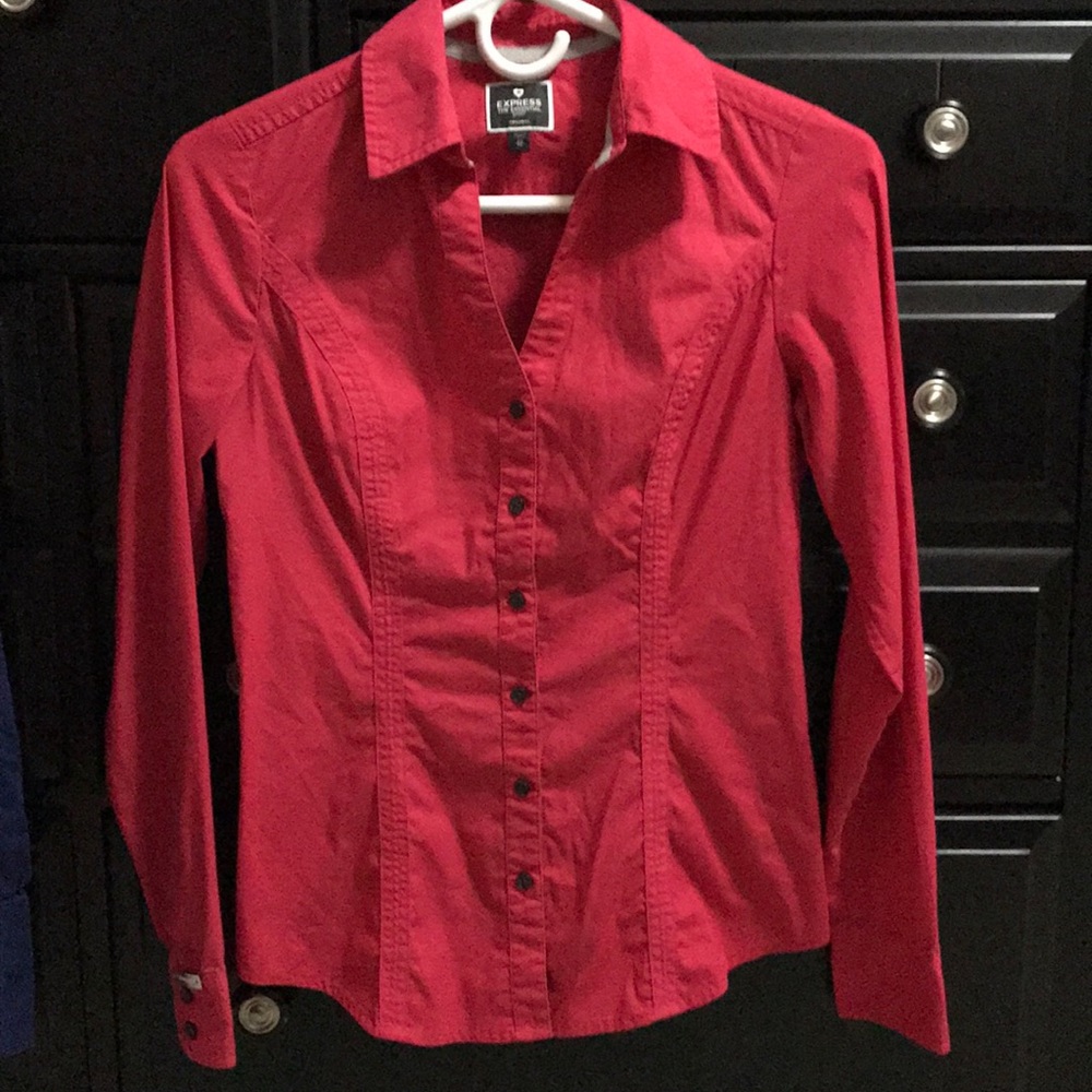 Express Essential Long Sleeve Dress Shirt